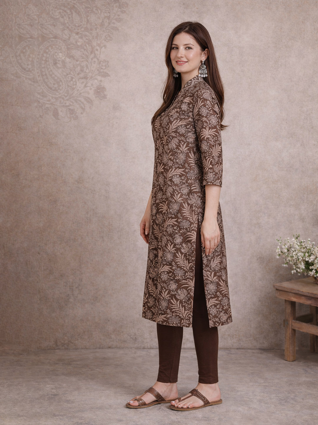 Brown Straight Kurti