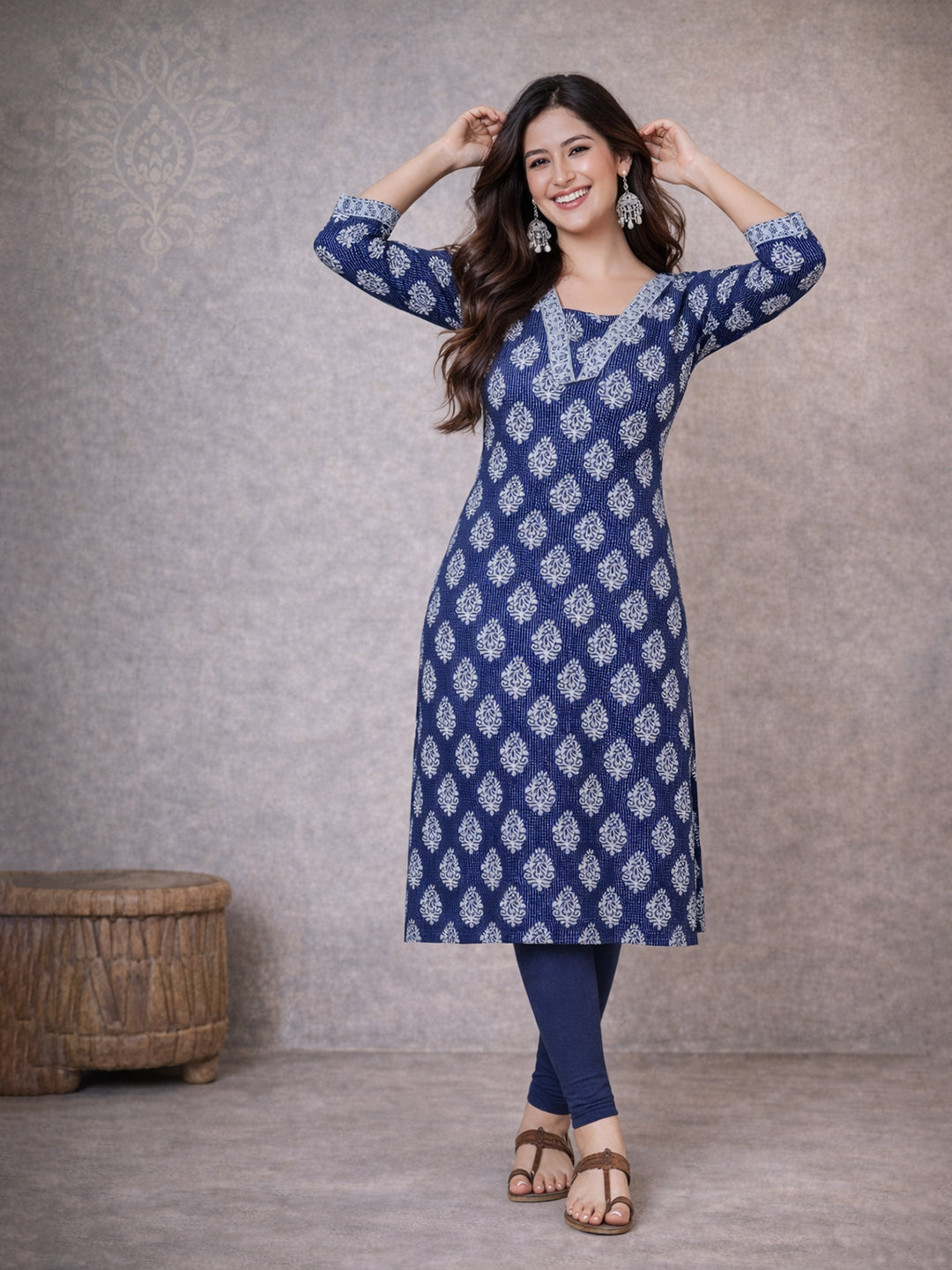 Blue Printed Kurti