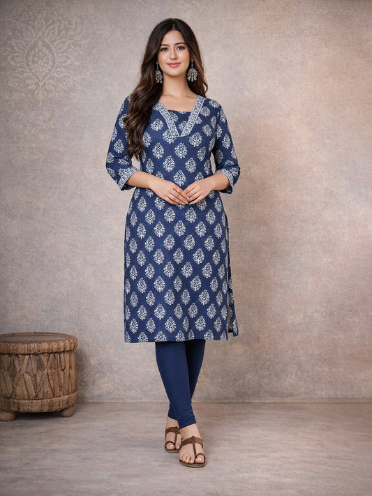 Blue Printed Kurti