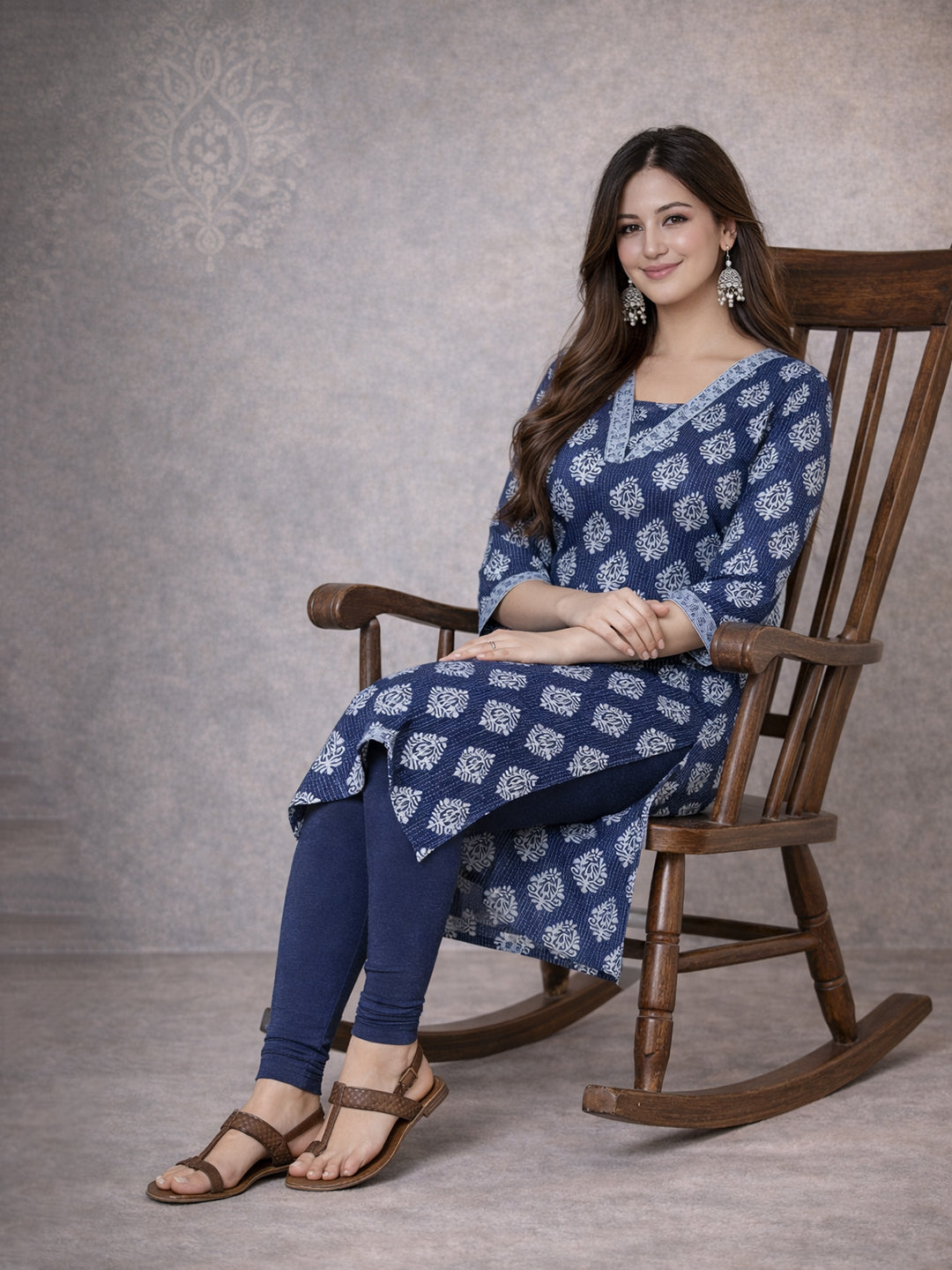 Blue Printed Kurti