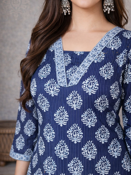 Blue Printed Kurti